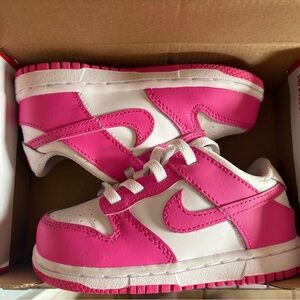 Toddler Girl Nike Dunk Low Pink/White 8C